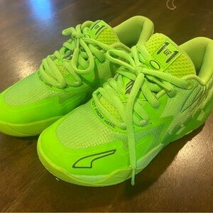 PUMA MB .01 Low Lo Team Green Gecko Volt Lime Lamelo Ball Boys GS Kids 377368-07